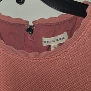 Rebecca Taylor Coral Textured Fit & Flare Dress